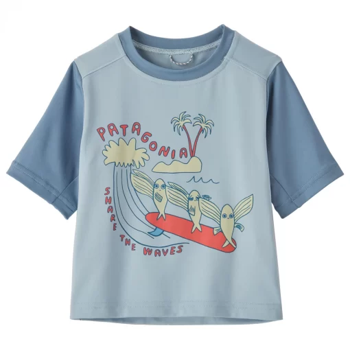 Patagonia - Baby's Cap SW T-Shirt - Lycra -Swim Zone Soldes patagonia babys cap sw t shirt lycra