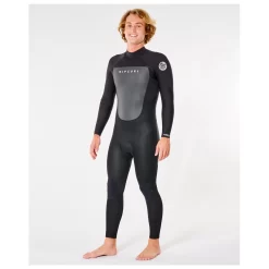 Rip Curl - Omega 3/2 GB Back Zip Steamer - Combinaison De Surf -Swim Zone Soldes rip curl omega 3 2 gb back zip steamer combinaison de surf detail 2