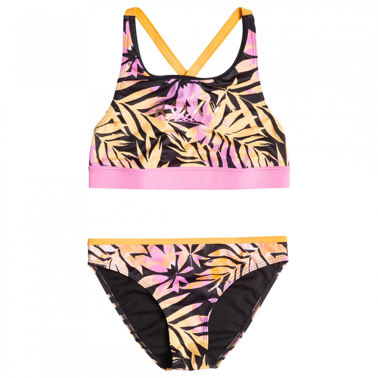 Roxy - Kid's Active Joy Crop Top Set - Bikini 2 Roxy - Kid's Active Joy Crop Top Set - Bikini – Image 2